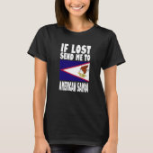 T-shirt American Samoa Flag Design If lost send me to Ame (Devant)