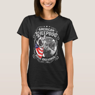 T-shirt American Sheepdog German Shepherd Alsatian Militar