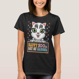 T-shirt American Short Hair Cat Happy 100th Day of School
