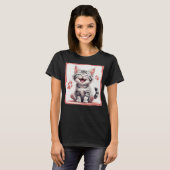 T-shirt American Shorthair heureux (Devant entier)