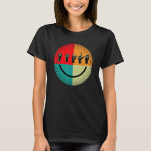 T-shirt American Sign Language ASL Smile Interprète Sourd