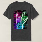 T-shirt American Sign Language I Love You Design (Design devant)