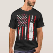 T-shirt American Sports Flag Christmas Cricket Athletic (Devant)
