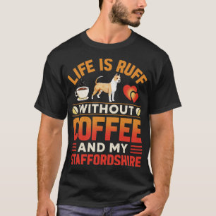 T-shirt American Staffordshire Terrier Chien Et Café