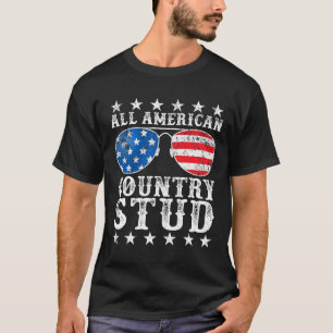 T-shirt American Stud Boy Pays 4 juillet États-Unis Drapea