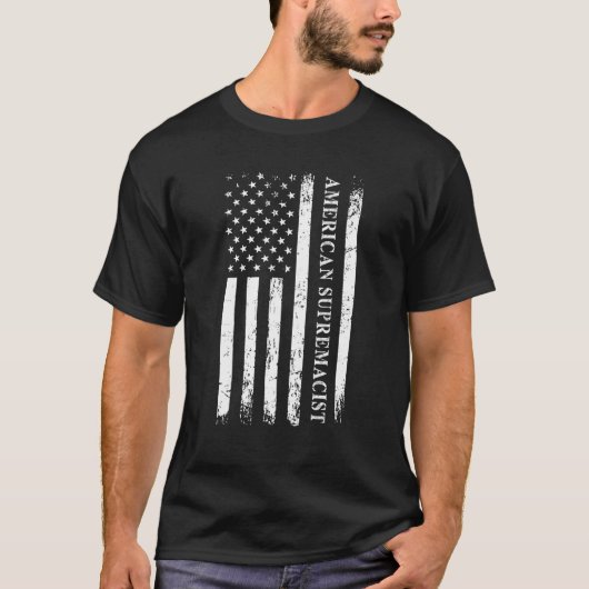 T-shirt American Supremacist Pro USA Parody American Pride (Devant)