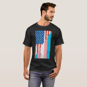 T-shirt American Transgender Flag Transgender (Devant entier)
