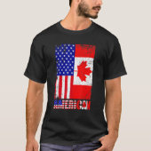 T-shirt American Us Eh American Drapeau Canadien Drapeau C (Devant)
