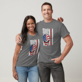 T-shirt American USA Drapeau Dieu bénisse l'Amérique Docte (Unisexe)