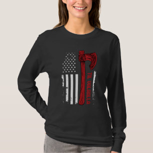 T-shirt American Viking Axe Flag
