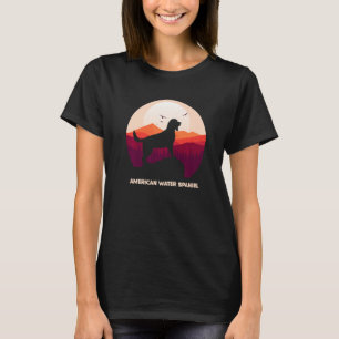 T-shirt American Water Spaniel and Moon