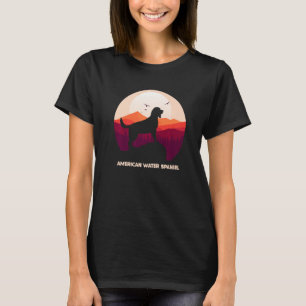 T-shirt American Water Spaniel and Moon
