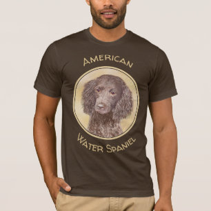 T-shirt American Water Spaniel Peinture - Original Dog Art