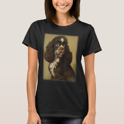 T-shirt American Water Spaniel Portrait Graphique (Devant)