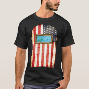T-shirt American Welder Shirt Us Drapeau Welding Hood Cade