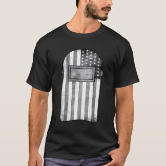 T-shirt American Welder Us Drapeau Soudage Hood Cadeau