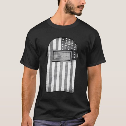 T-shirt American Welder Us Drapeau Soudage Hood Cadeau (Devant)