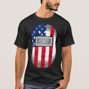 T-shirt American Welder Us Drapeau Soudage Hood Cadeau J4t