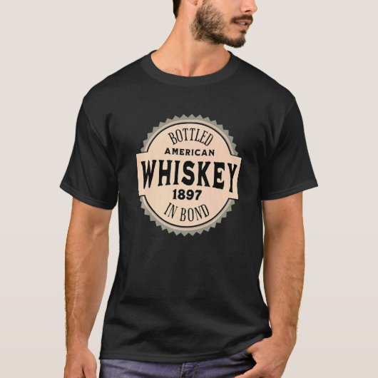 T-shirt American Whiskey Bottled In Bond   (Devant)