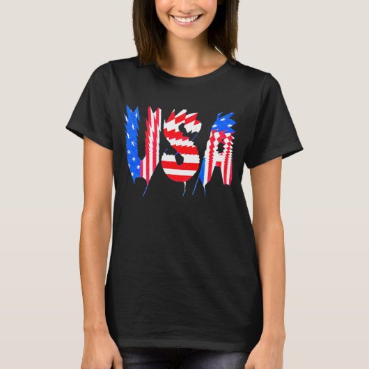 T-SHIRT AMERICANA GLITCH (Devant)