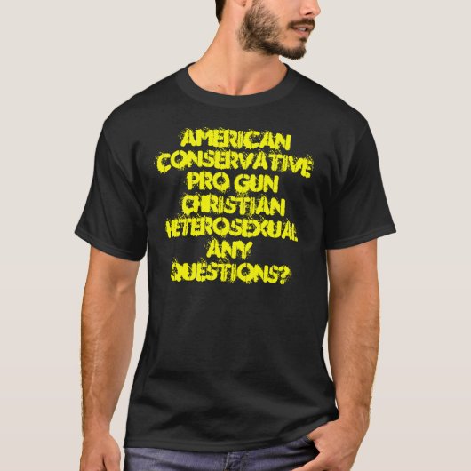 T-SHIRT AMERICANCONSERVATIVEPRO GUNCHRISTIANHETEROSEXUA… (Devant)
