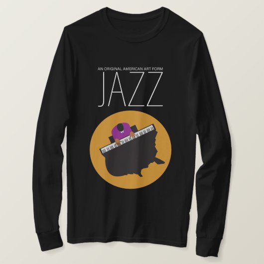 T-shirt AmericanJazz Basic à manches longues (Design devant)