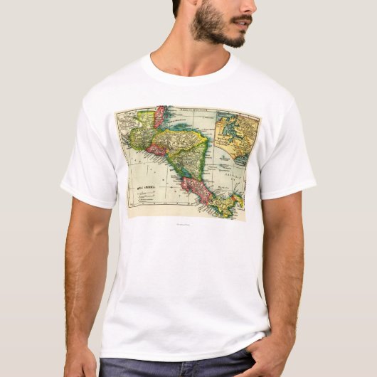 T-shirt AmericaPanoramic central MapCentral Amérique (Devant)