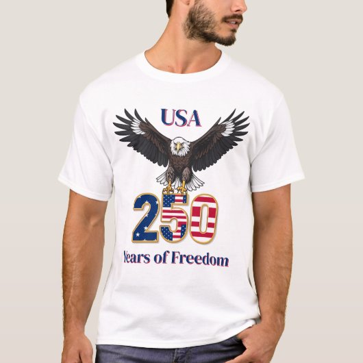 T-shirt America's 250th Anniversary Bald Eagle (Devant)