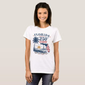T-shirt America's 250th Birthday Florida Themed Tropical (Devant entier)