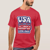 T-shirt America's 250th Birthday - Groovy USA 250 (Devant)