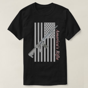 T-shirt Americas Rifle USA Flag Favori Rifle Dark Color