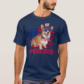 T-shirt Americorgi, Dog Gifts For Dog Lovers, Corgi Womens
