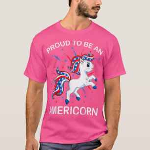 T-shirt Americorn Unicorn 4 juillet Chemise Girls Americor