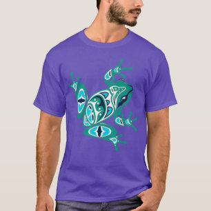 T-shirt Amérindien Style Art Frog Pacifique