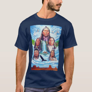 T-shirt Amérindiens Chiefs indiens Mens Navy Blue
