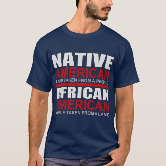 T-shirt Amérindiens et Afro-Américains (Devant)