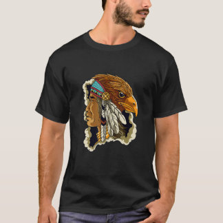 T-shirt Amérindiens Et Aigles, Fierté Indienne