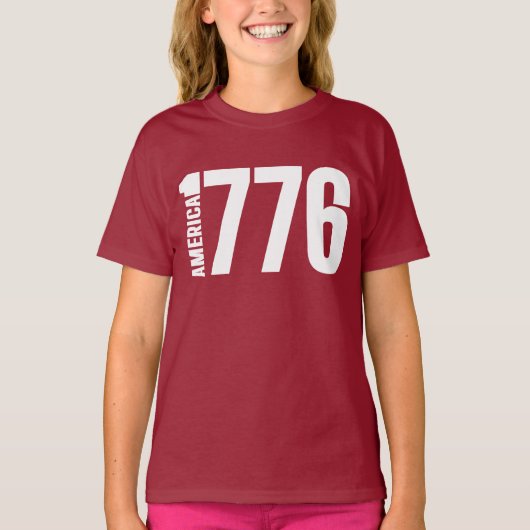 T-SHIRT AMÉRIQUE 1776 (Devant)