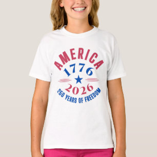 T-shirt AMÉRIQUE 1776 2026 250 ans anniversaire de la libe