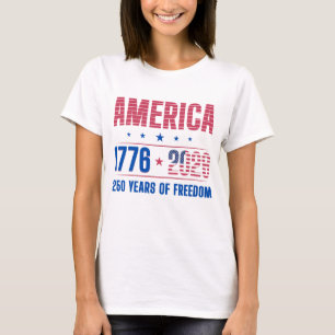 T-shirt AMÉRIQUE 1776 2026 250 ans de liberté