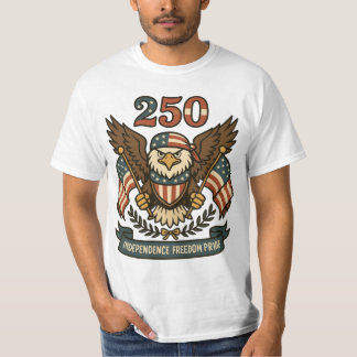 T-shirt Amérique 250 Aigle chauve Patriotique 