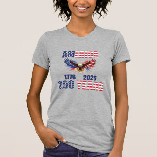 T-shirt Amérique 250 Ans – Aigle Patriotique 1776–2026 Éta