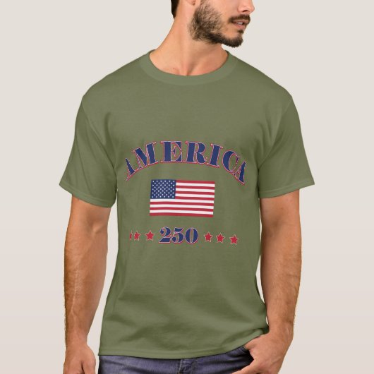 T-shirt Amérique 250e (Devant)