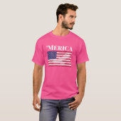 T-shirt Amérique avec drapeau américain (Devant entier)