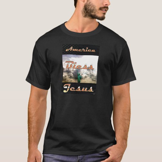 T-shirt Amérique Béni Jésus (Devant)