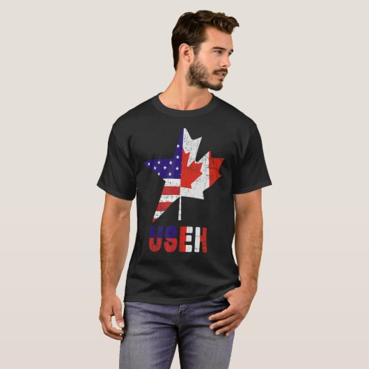 T-shirt Amérique Canada Drapeau Amérique Canada États-Unis (Devant entier)