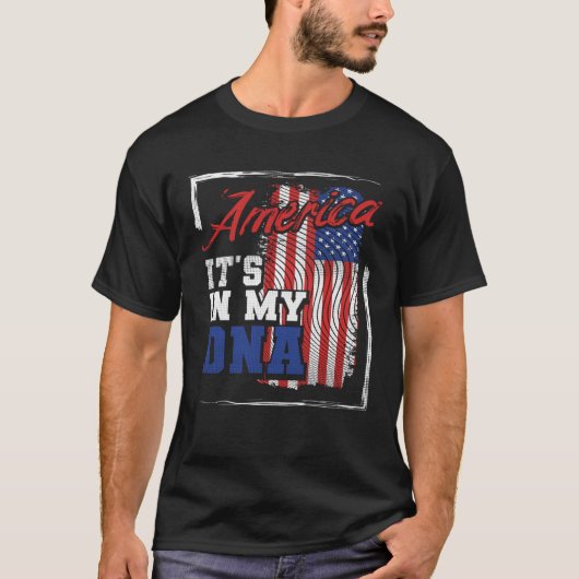 T-shirt Amérique c'est dans mon ADN Unisex (Devant)