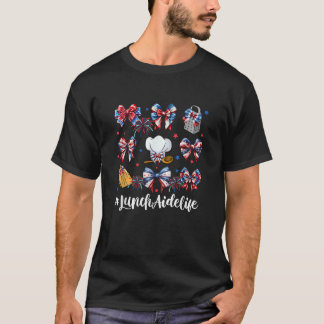 T-shirt Amérique Coquette Bow Fireworks Déjeuner Aide Happ
