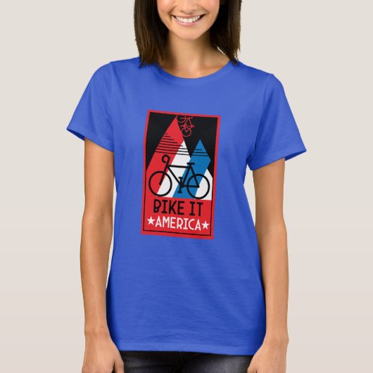 T-shirt Amérique cycliste (Devant)