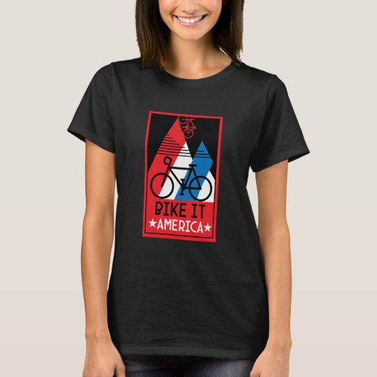 T-shirt Amérique cycliste (Devant)